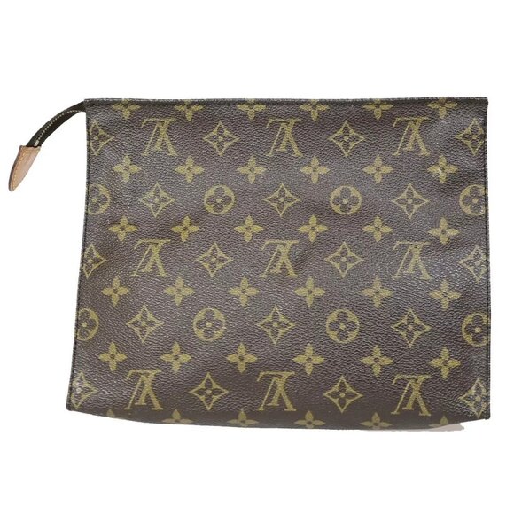 LOUIS VUITTON Poche Toilette 26 Clutch Hand Bag Monogram Leather - Picture 3 of 13